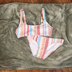 2/$15 Striped 2 Piece bathing suit